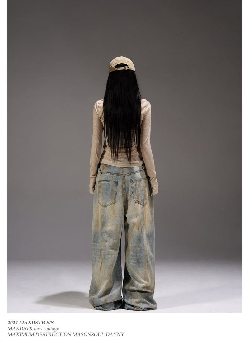 Distressed wide leg pants OR3281 - ORUN