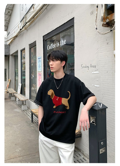 Dog print T-shirt OR4290 - ORUN