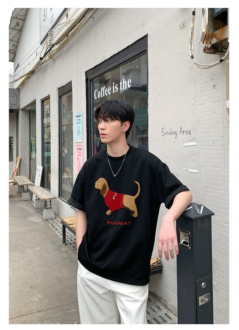 Dog print T-shirt OR4290 - ORUN