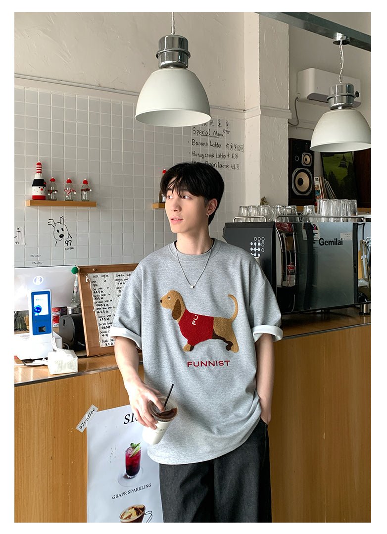 Dog print T-shirt OR4290 - ORUN