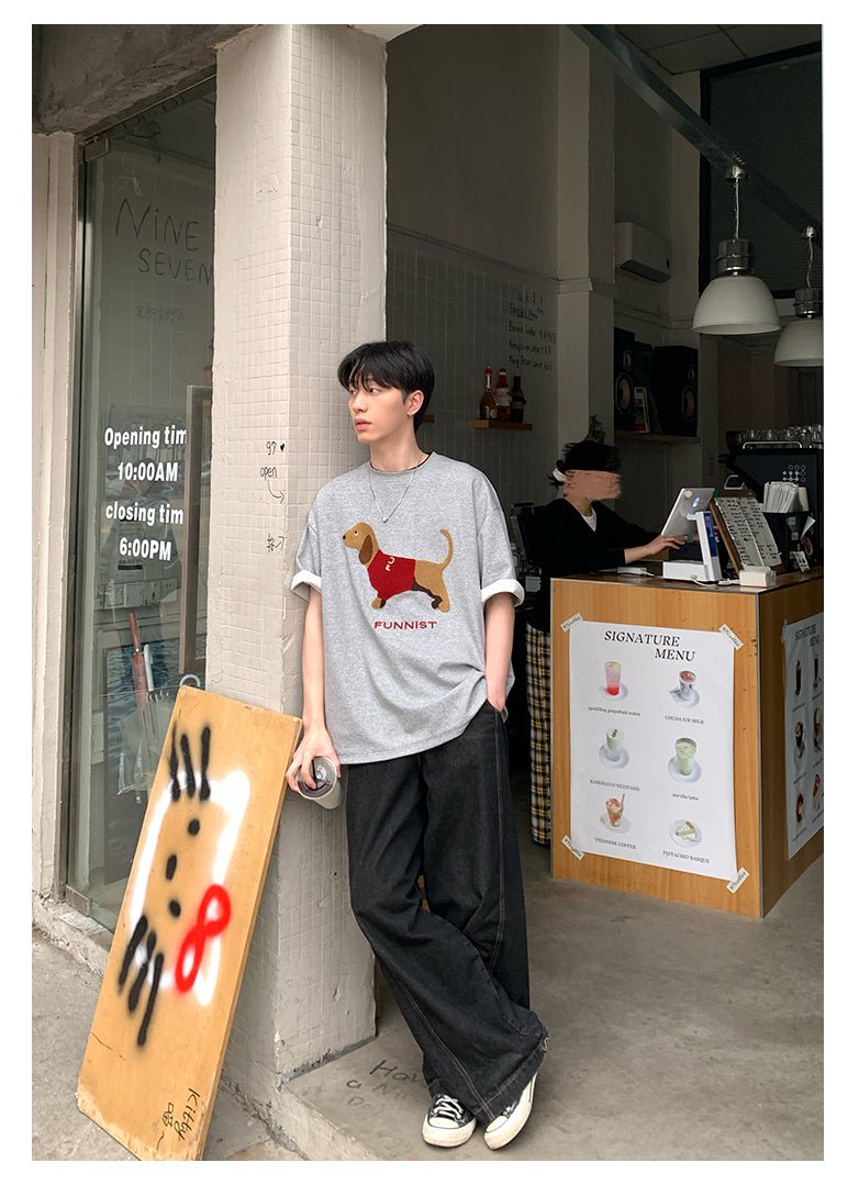 Dog print T-shirt OR4290 - ORUN