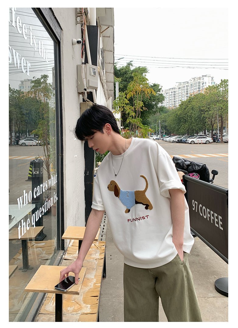 Dog print T-shirt OR4290 - ORUN