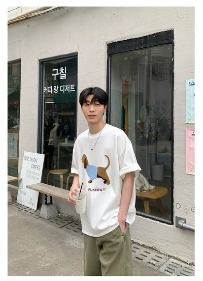 Dog print T-shirt OR4290 - ORUN