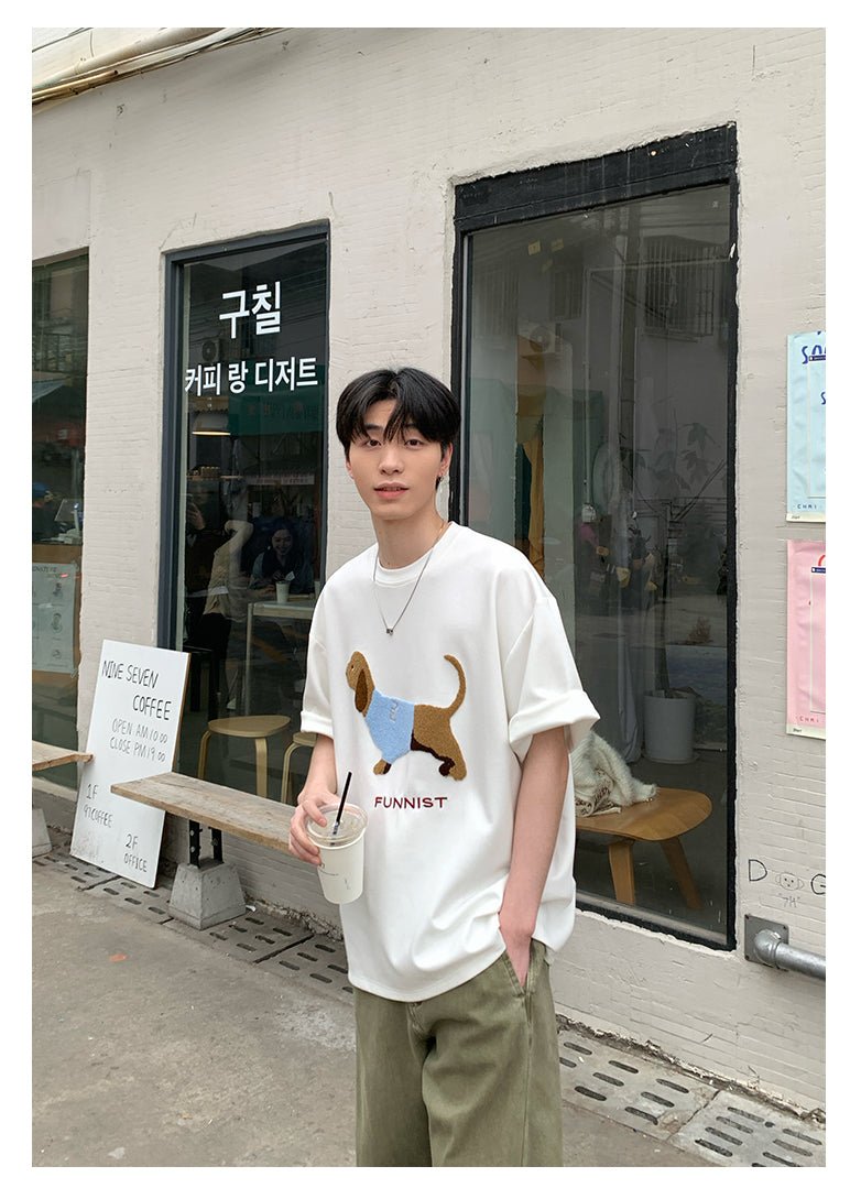 Dog print T-shirt OR4290 - ORUN