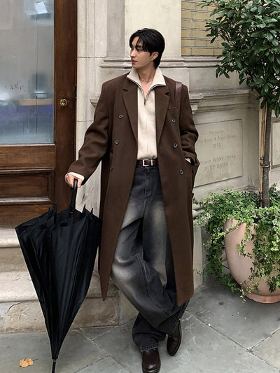 Double - breasted long coat OR4814 - 韓国メンズファッション通販 - ORUN - 