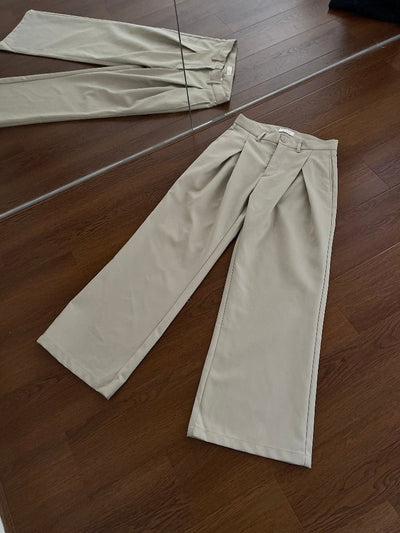 Double pleated straight pants OR4660 - 韓国メンズファッション通販 - ORUN - 