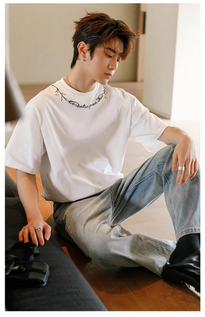 Embroidered logo short sleeve T-shirt OR2948 - ORUN