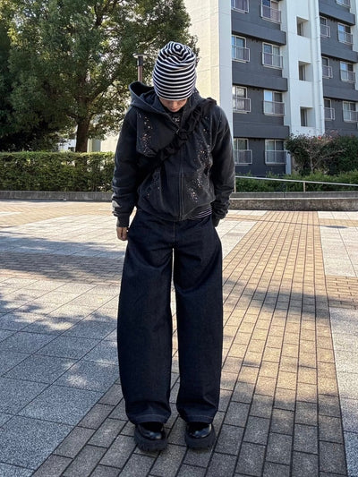 ストーンスタッズジップアップスウェット EN - 015 - 韓国メンズファッション通販 - ORUN - 