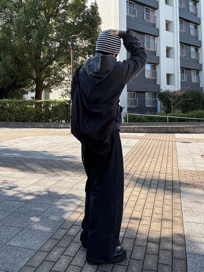 ノンウォッシュ極太ワイドデニムパンツ　EN - 016 - 韓国メンズファッション通販 - ORUN - 