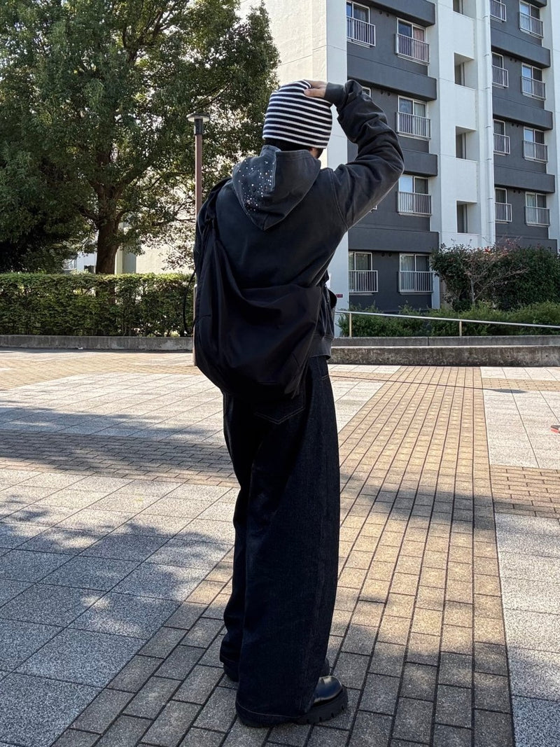 ノンウォッシュ極太ワイドデニムパンツ　EN - 016 - 韓国メンズファッション通販 - ORUN - 