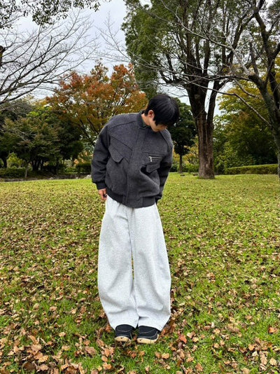 ウールライクミリタリーポケットブルゾン EN - 017 - 韓国メンズファッション通販 - ORUN - 