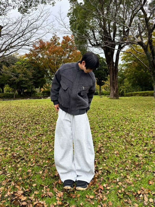 ウールライクミリタリーポケットブルゾン EN - 017 - 韓国メンズファッション通販 - ORUN - 