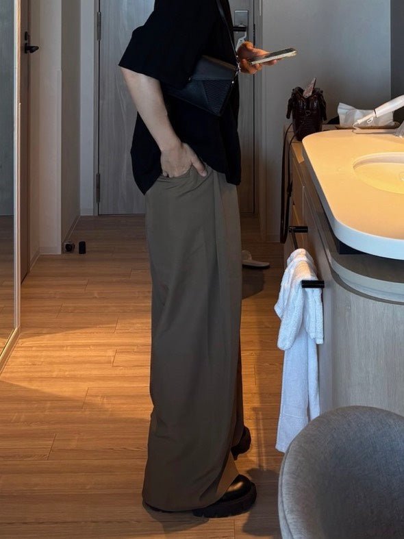 タック入りハイウエストパンツ EN007 - 韓国メンズファッション通販 - ORUN - 