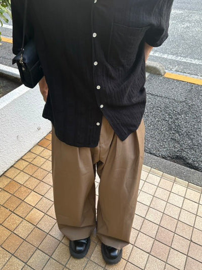 タック入りハイウエストパンツ EN007 - 韓国メンズファッション通販 - ORUN - 