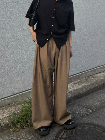 タック入りハイウエストパンツ EN007 - 韓国メンズファッション通販 - ORUN - 