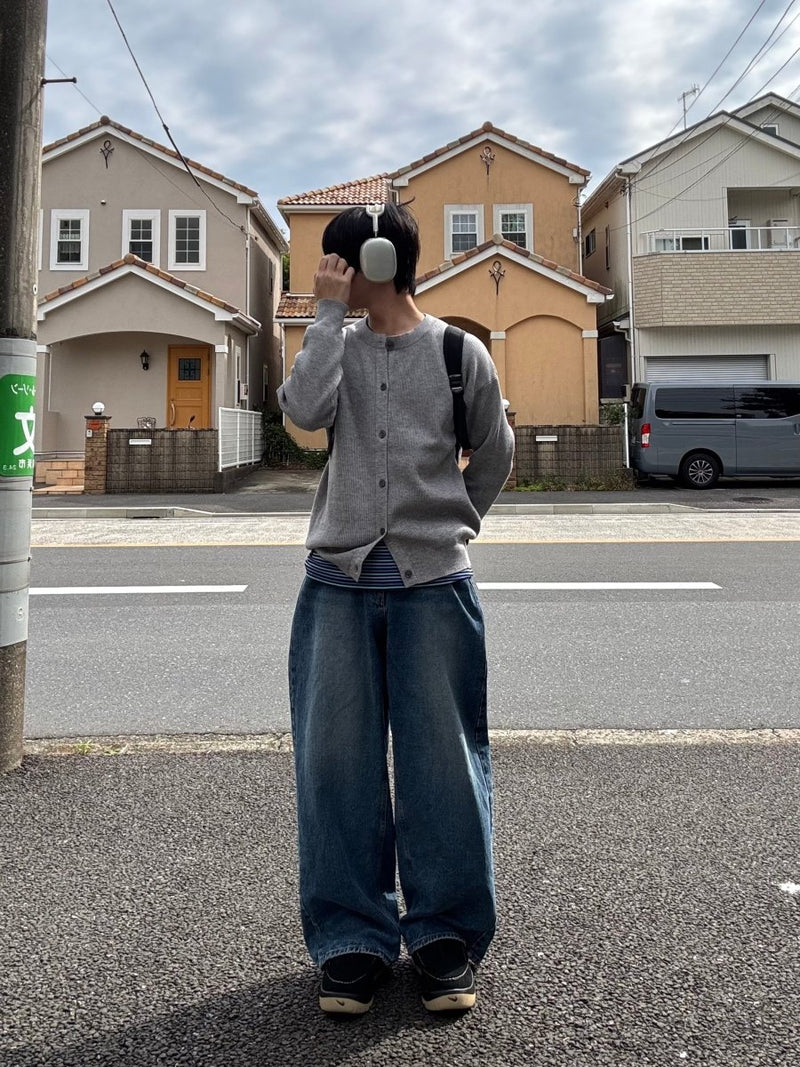 ラウンドネックニットカーディガン EN013 - 韓国メンズファッション通販 - ORUN - 