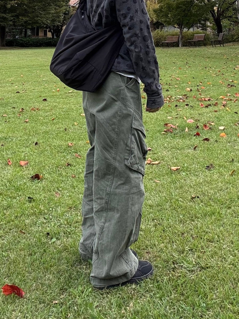 ワイドカーゴタックデザインパンツ EN014 - 韓国メンズファッション通販 - ORUN - 