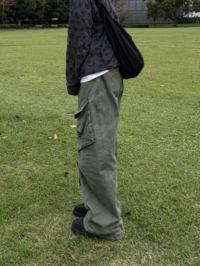 ワイドカーゴタックデザインパンツ EN014 - 韓国メンズファッション通販 - ORUN - 