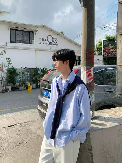 Fake cardigan shirt OR4236 - ORUN