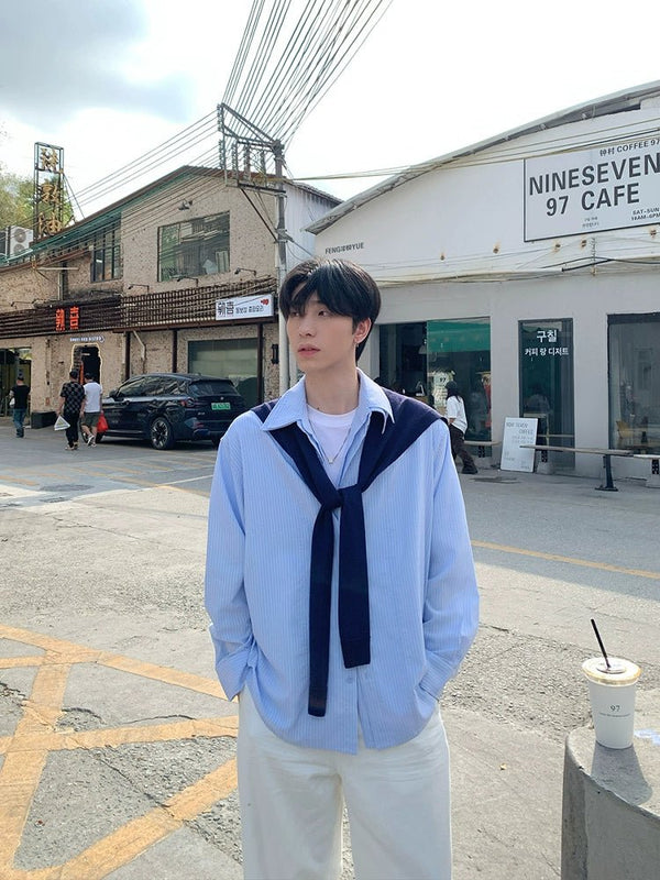 Fake cardigan shirt OR4236