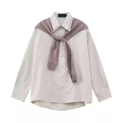 Fake cardigan shirt OR4236 - ORUN