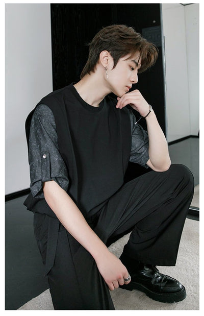 Fake two - piece design T - shirt OR3311 - ORUN