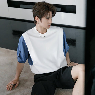 Fake two - piece design T - shirt OR3311 - ORUN