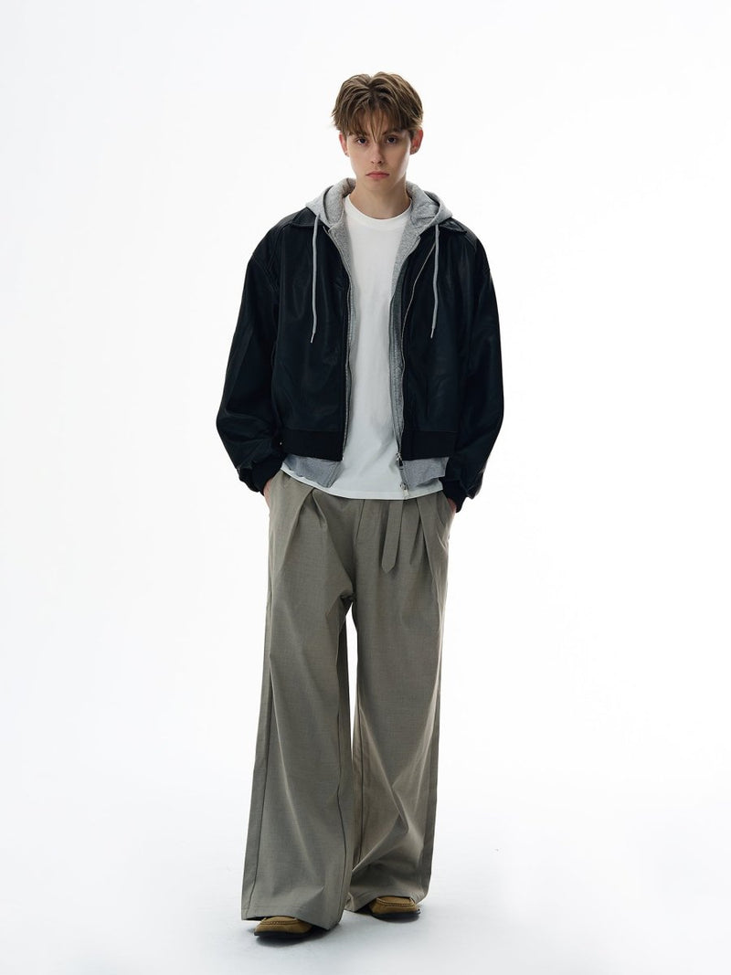Fake two - piece flight jacket OR4628 - 韓国メンズファッション通販 - ORUN - 
