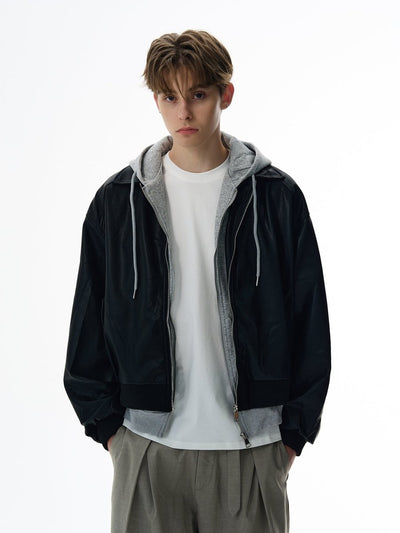Fake two - piece flight jacket OR4628 - 韓国メンズファッション通販 - ORUN - 