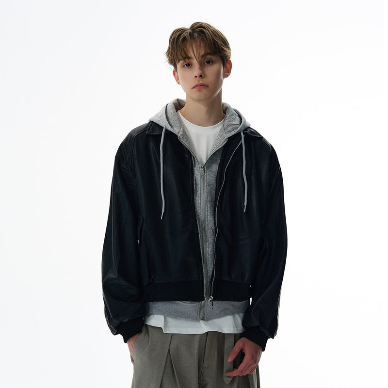 Fake two - piece flight jacket OR4628 - 韓国メンズファッション通販 - ORUN - 