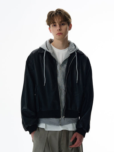 Fake two - piece flight jacket OR4628 - 韓国メンズファッション通販 - ORUN - 