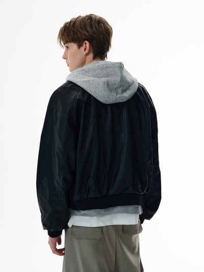 Fake two - piece flight jacket OR4628 - 韓国メンズファッション通販 - ORUN - 