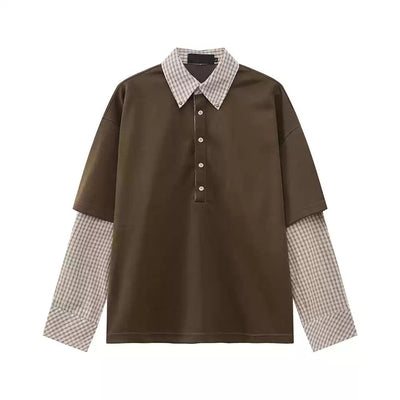 Fake two - piece long sleeve T-shirt OR4238 - ORUN