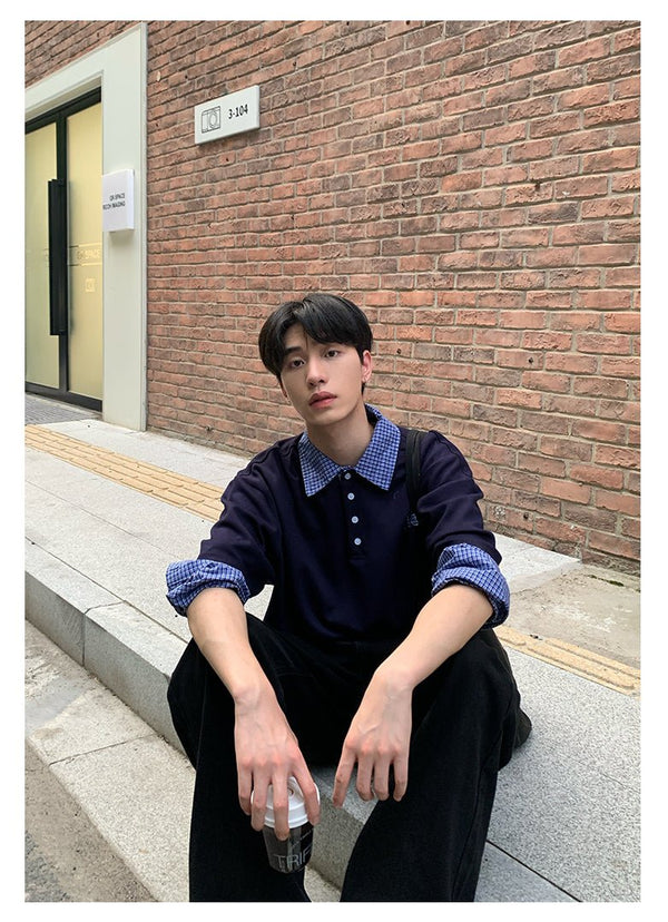 Fake two-piece polo shirt OR3346