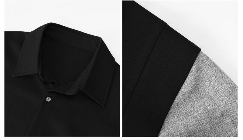 Fake two piece short sleeve shirt OR4254 - ORUN