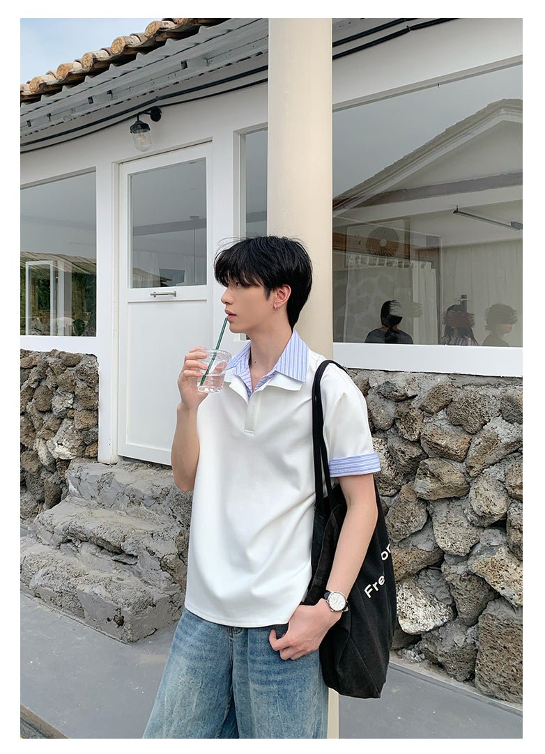 Fake two - piece short sleeve sweatshirt OR4288 - ORUN