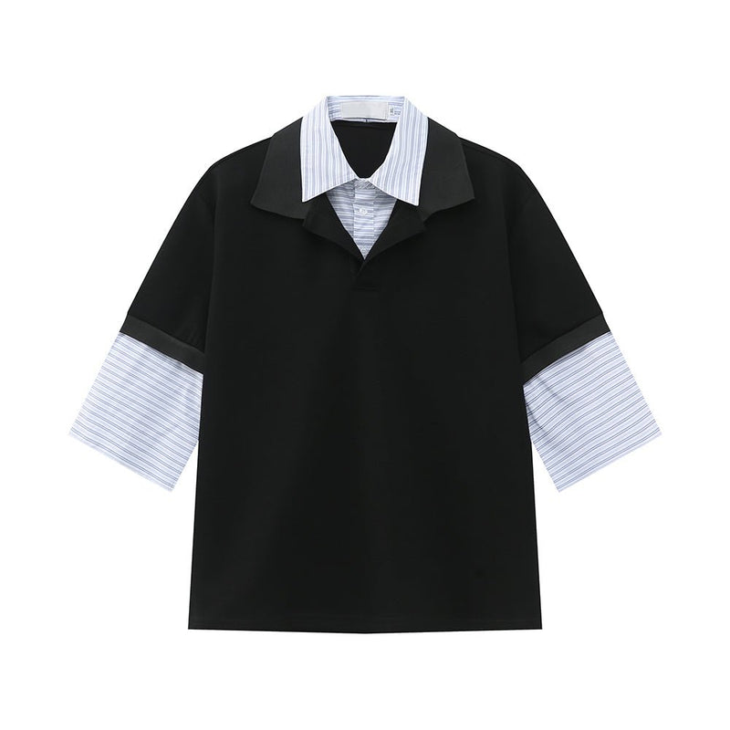 Fake two - piece short sleeve sweatshirt OR4288 - ORUN