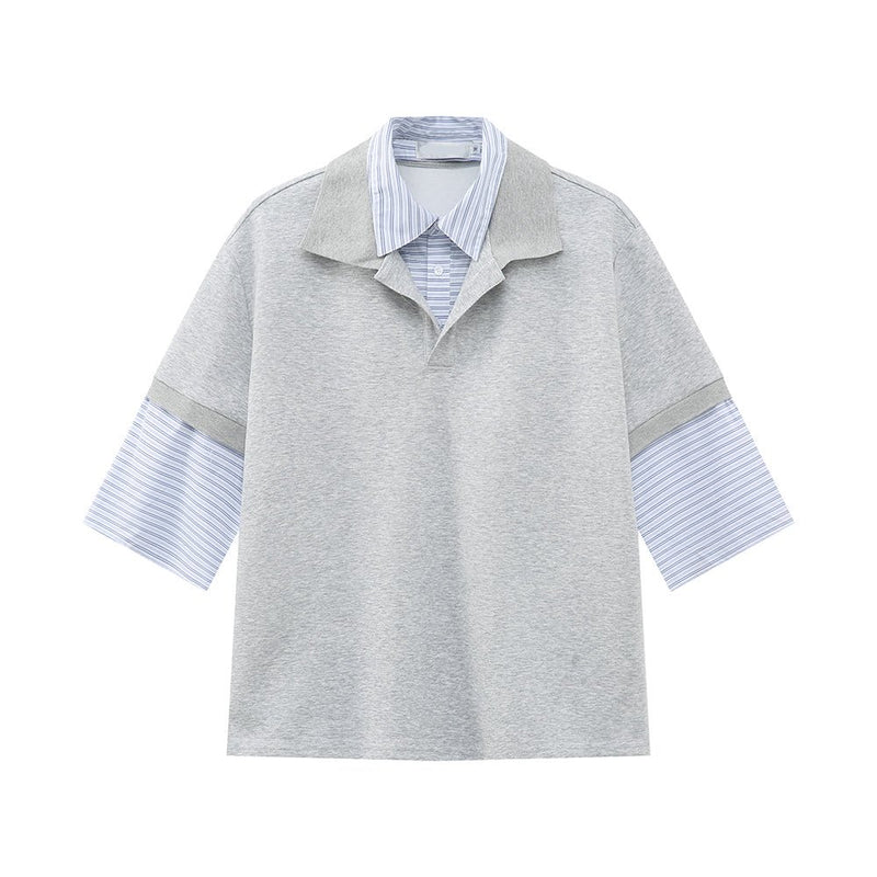 Fake two - piece short sleeve sweatshirt OR4288 - ORUN