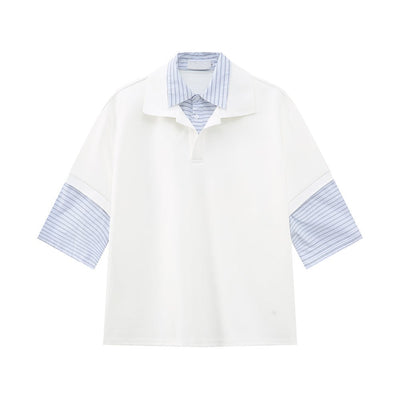 Fake two - piece short sleeve sweatshirt OR4288 - ORUN