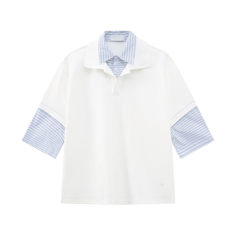 Fake two - piece short sleeve sweatshirt OR4288 - ORUN