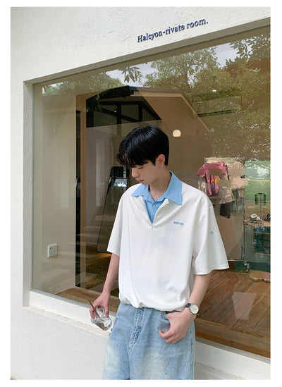 Fake two - piece short sleeve T-shirt OR4324 - ORUN