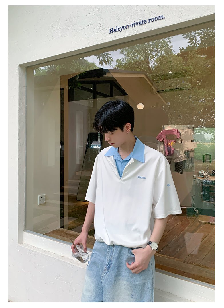 Fake two - piece short sleeve T-shirt OR4324 - ORUN