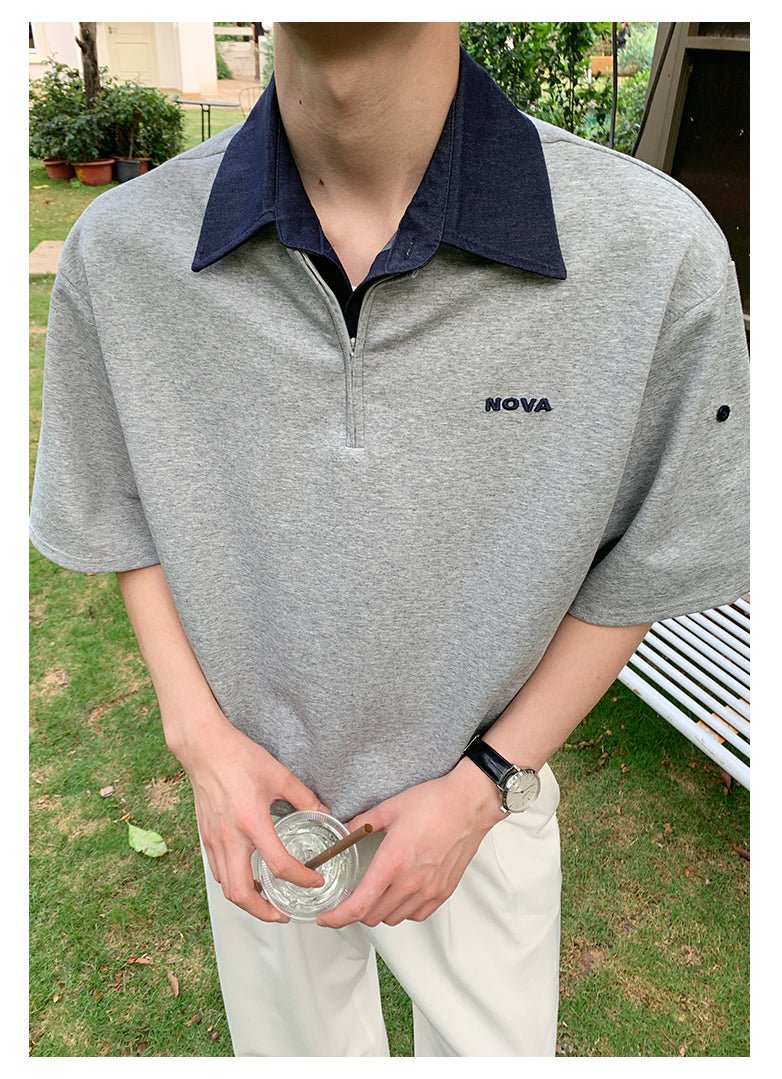 Fake two - piece short sleeve T-shirt OR4324 - ORUN