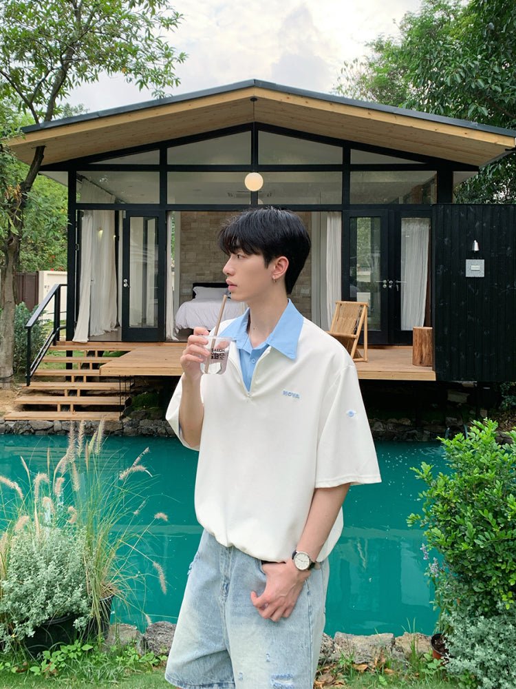 Fake two - piece short sleeve T-shirt OR4324 - ORUN