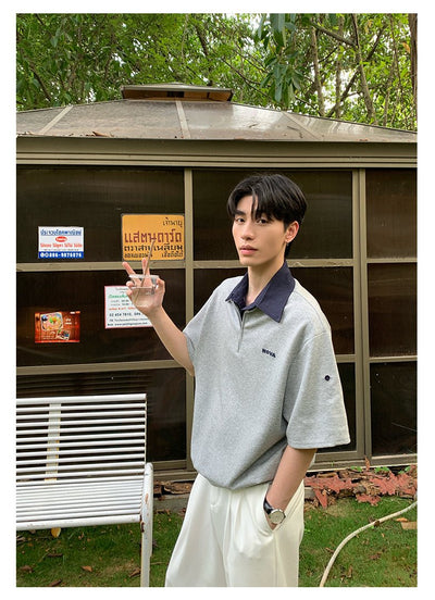 Fake two - piece short sleeve T-shirt OR4324 - ORUN
