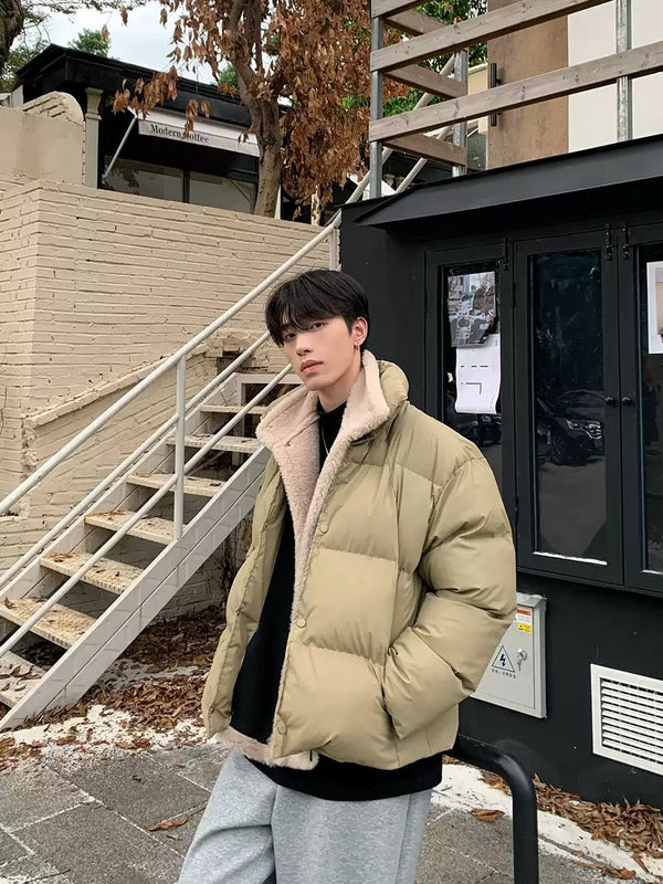 Fake two-piece stand collar down jacket OR3928