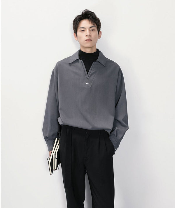 Fake two-piece turtleneck sweatshirt OR3502