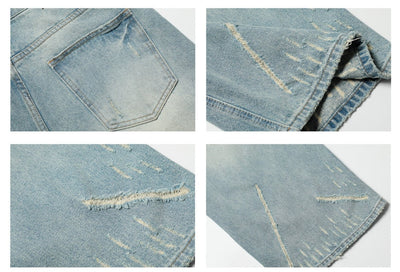 フレイドヴィンテージワイドデニム メンズ ダメージ加工 / Frayed Wide OR4400 - 韓国メンズファッション通販 - ORUN - 