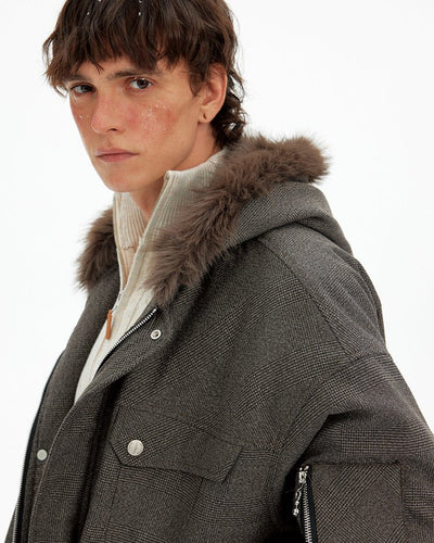 Fur collar cargo jacket OR4775 - 韓国メンズファッション通販 - ORUN - 