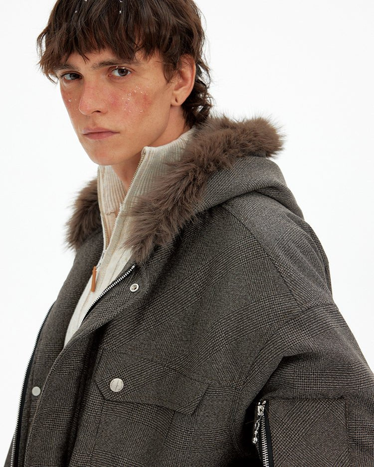 Fur collar cargo jacket OR4775 - 韓国メンズファッション通販 - ORUN - 